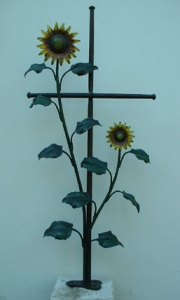 Grabkreuz Sonnenblumen klein